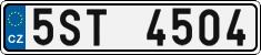 License plate of the Czech Republic, Cars (2001)