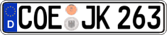 German license plate, Regular plates