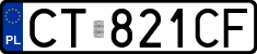 License plates of Poland, Regular car plates