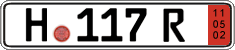 German license plate, Export transit plates