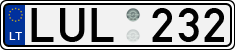 License plate of Lithuania, Cars