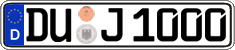 German license plate, Regular plates