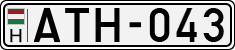 license plates of Hungary, Cars (1990)