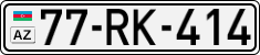 License plate of Azerbaijan, Cars