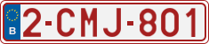 License plate of Belgium, Regular plates (2010)