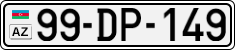 License plate of Azerbaijan, Cars