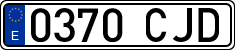 License plates of Spain, Ordinary (2000)