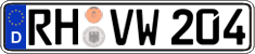 German license plate, Regular plates