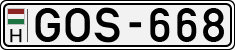 license plates of Hungary, Cars (1990)