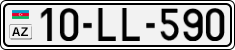 License plate of Azerbaijan, Cars