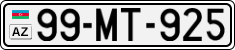 License plate of Azerbaijan, Cars
