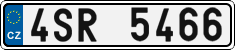 License plate of the Czech Republic, Cars (2001)