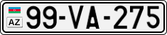 License plate of Azerbaijan, Cars