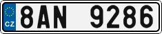 License plate of the Czech Republic, Cars (2001)