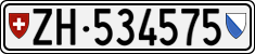 License plate of Switzerland, Cars