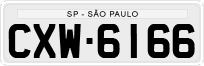 License plate of Brazil, Private owners (1990)