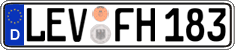 German license plate, Regular plates