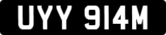 License plate of the United Kingdom, 1963 year system