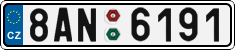 License plate of the Czech Republic, Cars (2001)