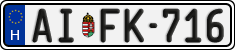 license plates of Hungary, Regular plates (2022)