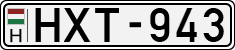 license plates of Hungary, Cars (1990)
