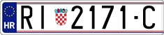License plate of Croatia, Regular plates