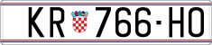 License plate of Croatia, Regular plates