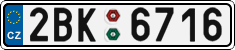 License plate of the Czech Republic, Cars (2001)