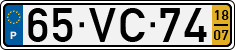 License plate of Portugal, Regular plates