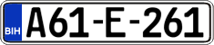 License plate of Bosnia and Herzegovina, Regular plates