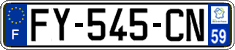French license plate, SIV (ordinary)