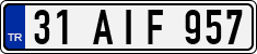 License plate of Turkey, Regular plates