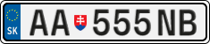 License plate of Slovakia, Cars
