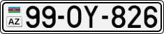 License plate of Azerbaijan, Cars