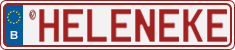 License plate of Belgium, Vanity Plates (2014)