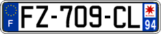 French license plate, SIV (ordinary)