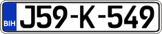 License plate of Bosnia and Herzegovina, Regular plates
