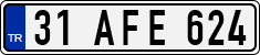 License plate of Turkey, Regular plates