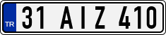 License plate of Turkey, Regular plates