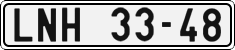 License plate of the Czech Republic, Cars (1960)