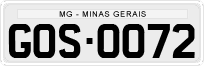 License plate of Brazil, Private owners (1990)