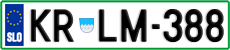 License plate of Slovenia, Cars