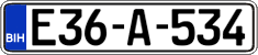 License plate of Bosnia and Herzegovina, Regular plates