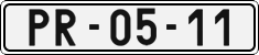 License plate of the Czech Republic, Cars (1960)