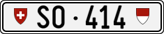 License plate of Switzerland, Cars
