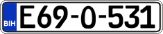 License plate of Bosnia and Herzegovina, Regular plates