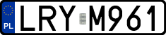 License plates of Poland, Regular car plates