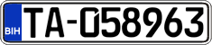 License plate of Bosnia and Herzegovina, Taxi