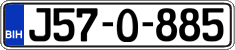 License plate of Bosnia and Herzegovina, Regular plates