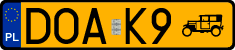 License plates of Poland, Oldtimers
